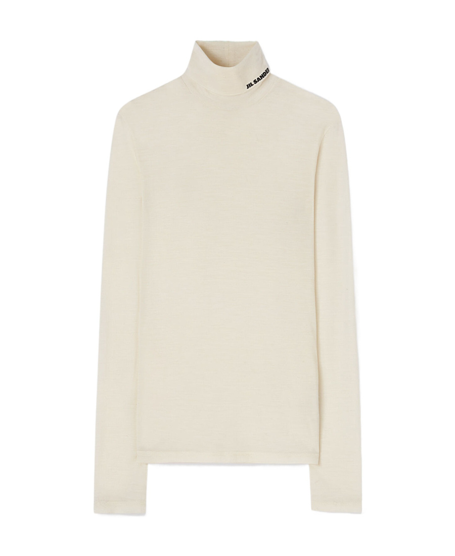 JIL SANDER JIL SANDER LOGO PRINTED LONG-SLEEVED JUMPER
