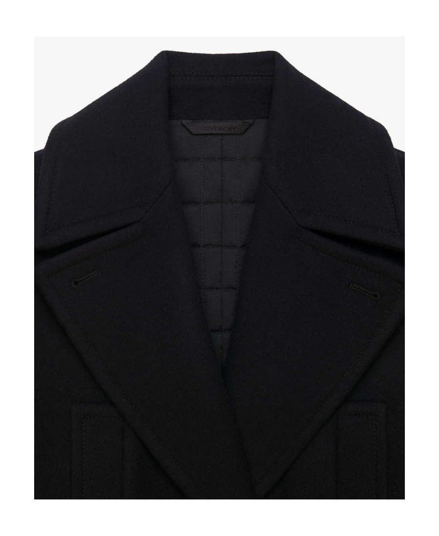Givenchy Double-breasted Wool Blazer In Black