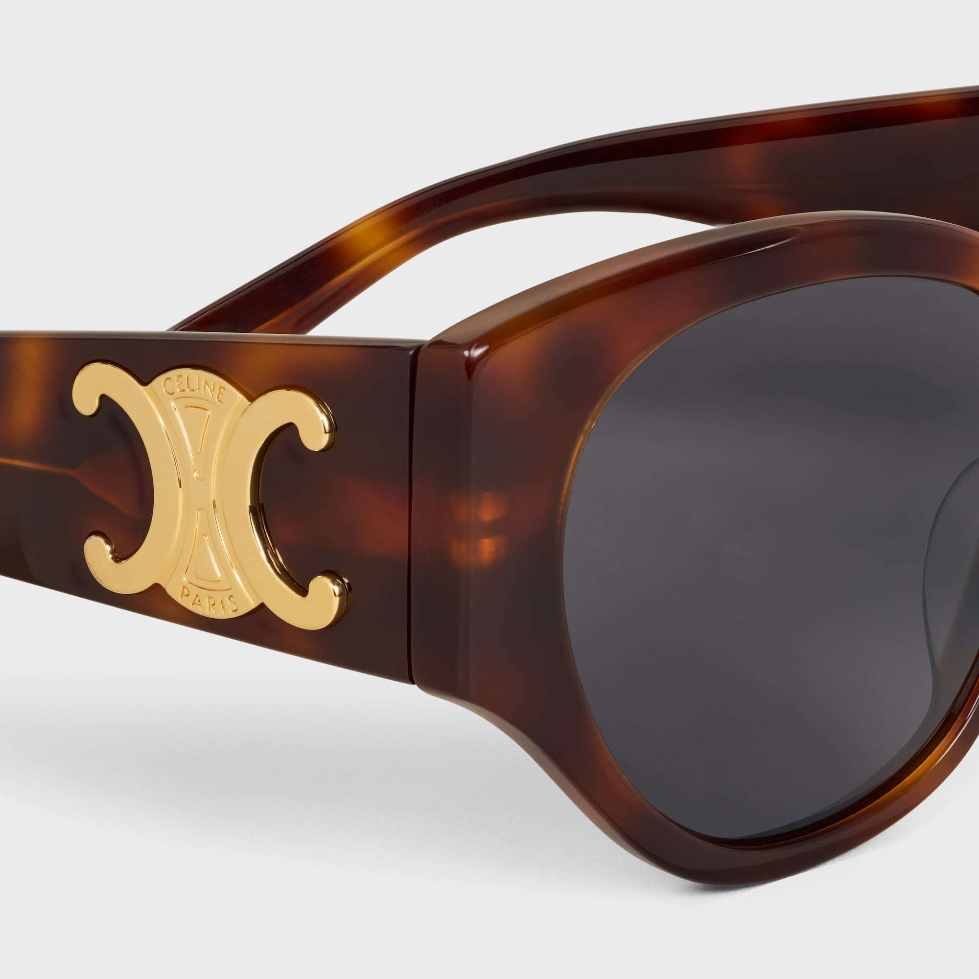 Celine Triomphe Xl 03 Sunglasses In Acetate In Black