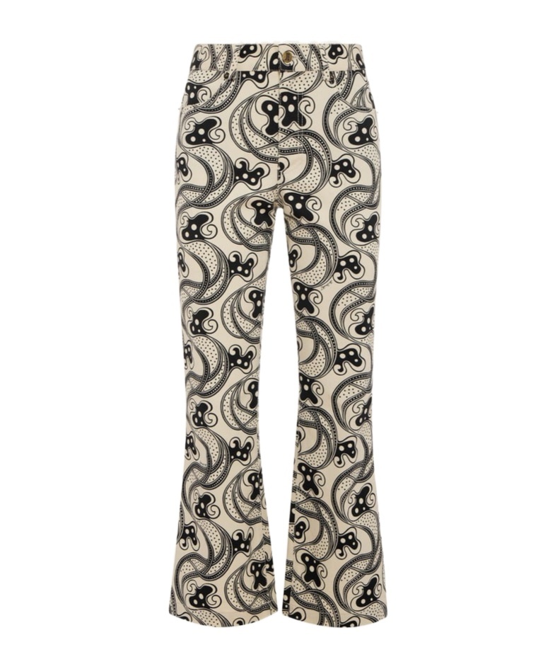 La Doublej Flared Jeans In Nude