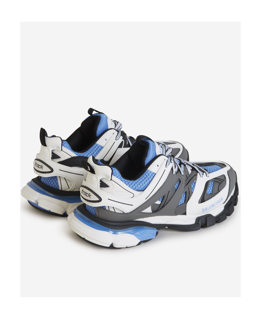 Balenciaga Nylon Mesh And Rubber Track Sneakers In Multicolor