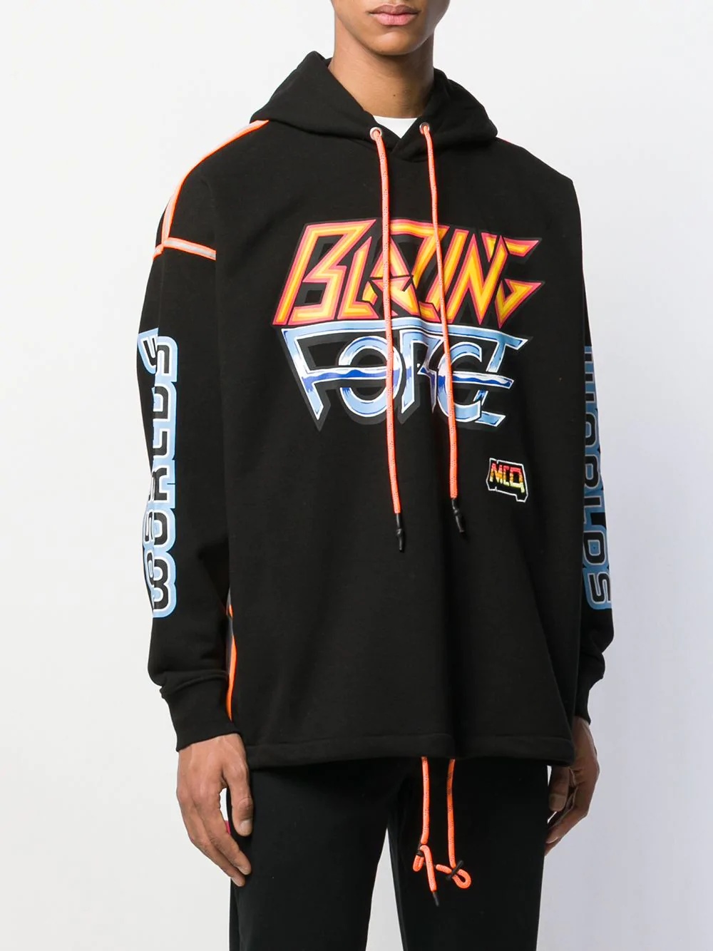 Mcq By Alexander Mcqueen Logo Logo Hooded Sweater In Black