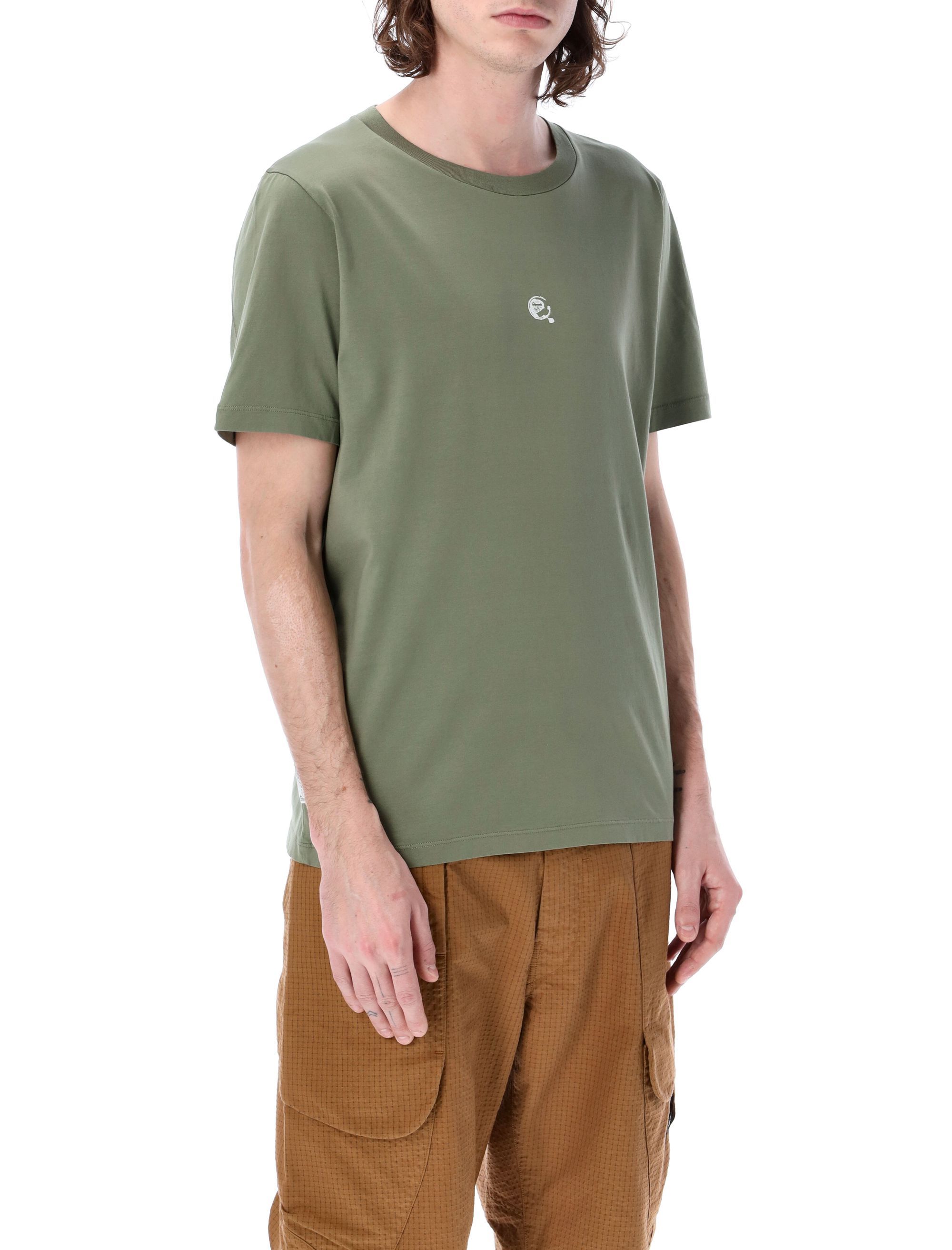 Stone Island Logo-print T-shirt. In Brown