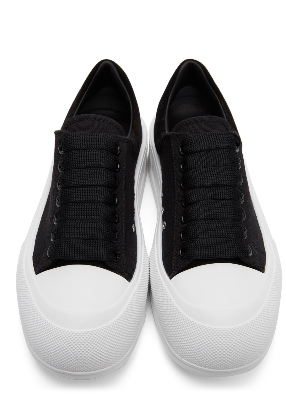 Alexander Mcqueen Deck Lace-up Sneakers In Black