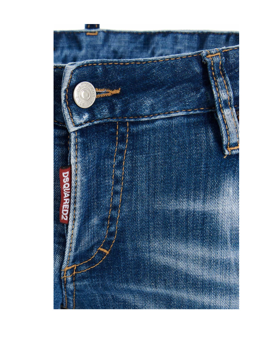 Dsquared2 Distressed Skinny Jeans In Blue