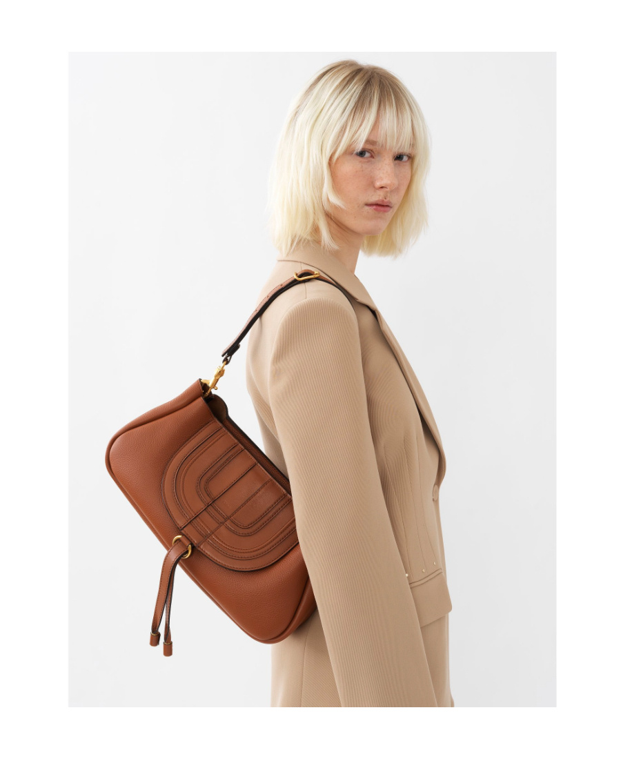 Chloé Marcie Shoulder Bag In Brown