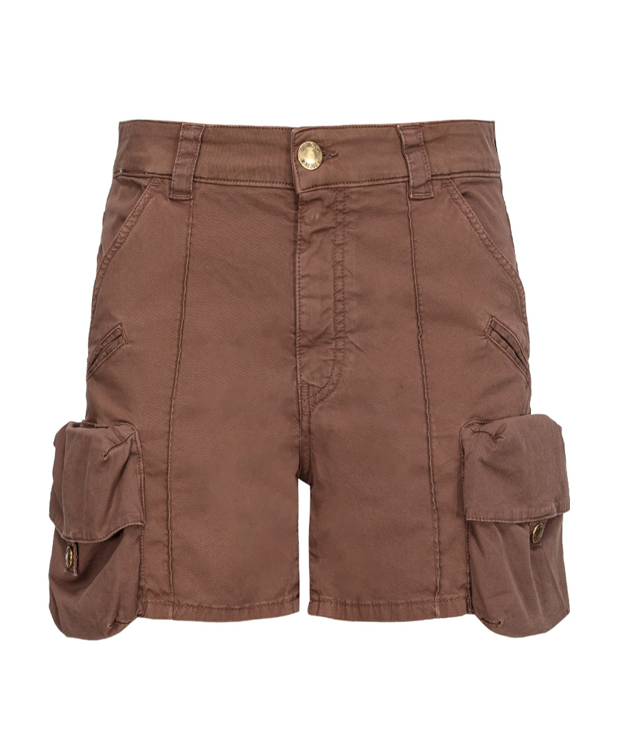 Pinko Utility-inspired Cargo Shorts With Functional Pockets And Fit In Brown