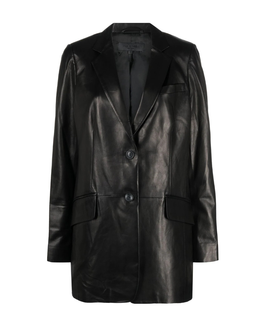 Rag & Bone Lapel Single-breasted Leather Jacket
