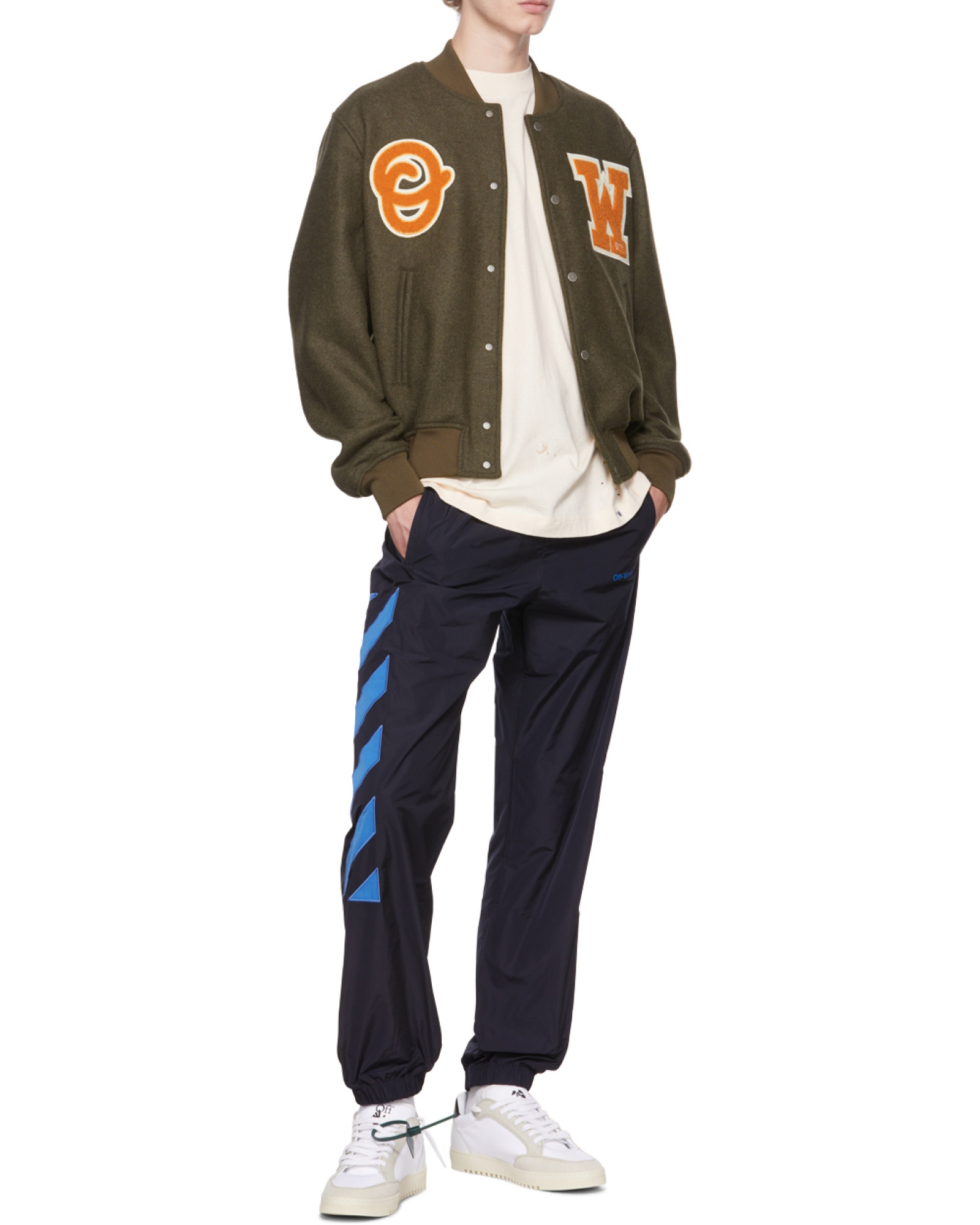 PALM ANGELS PALM TREE-PRINT SPRAY-PAINT EFFECT T-SHIRT