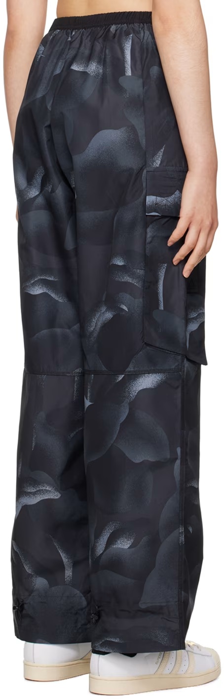 Adidas Originals City Escape Cargo Printed Casual Pants In Black
