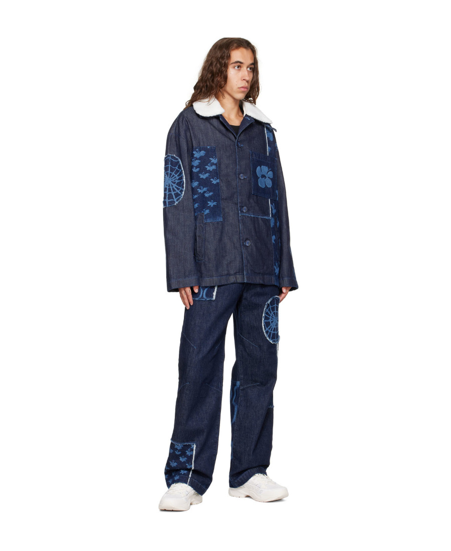 Mcq By Alexander Mcqueen Button Denim Coat In Black
