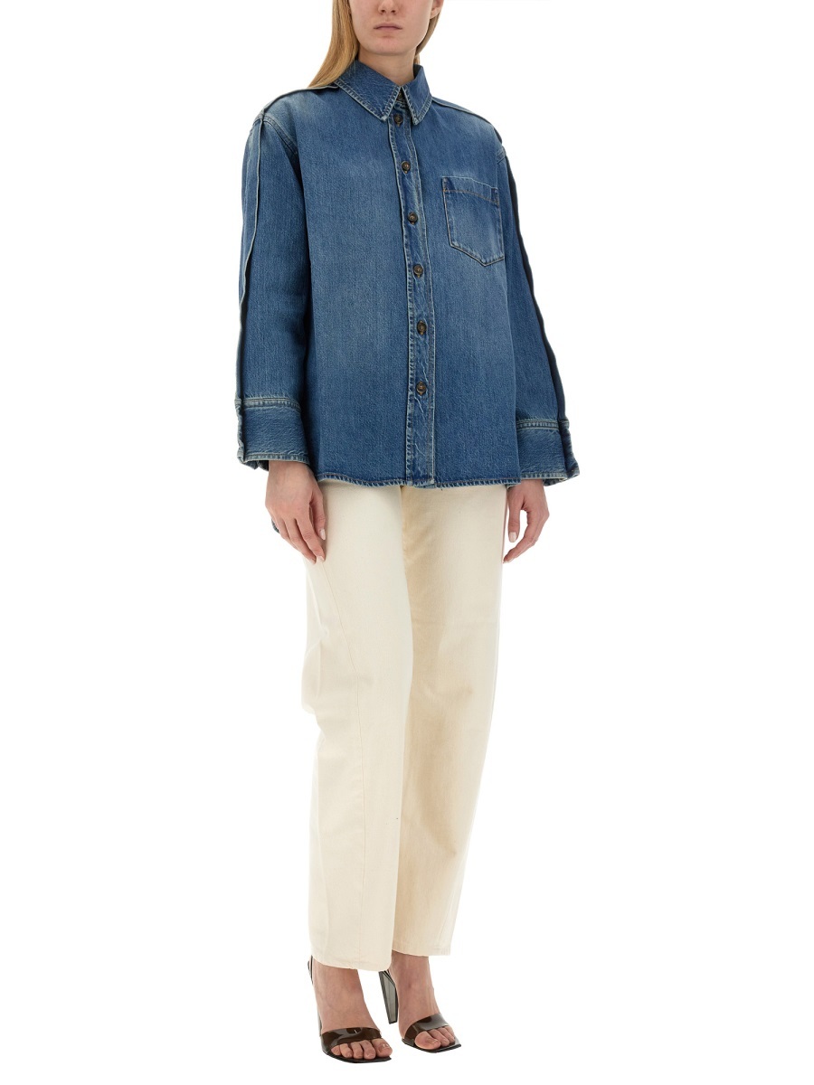 VICTORIA BECKHAM LONG-SLEEVED LAPEL SHIRT