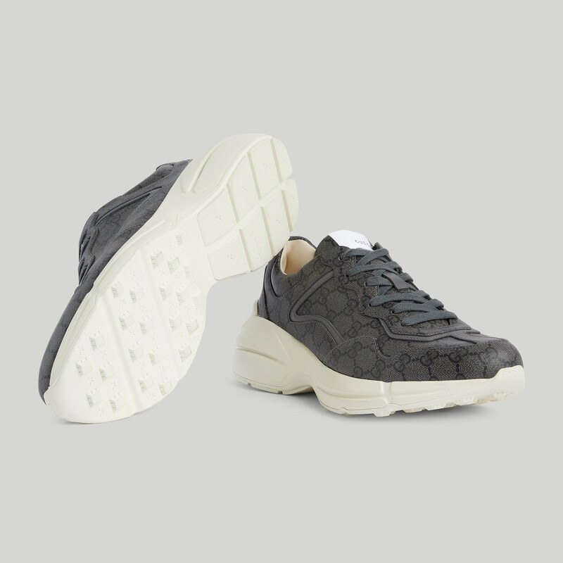 Gucci Rhython Gg Supreme Canvas Sneakers In White