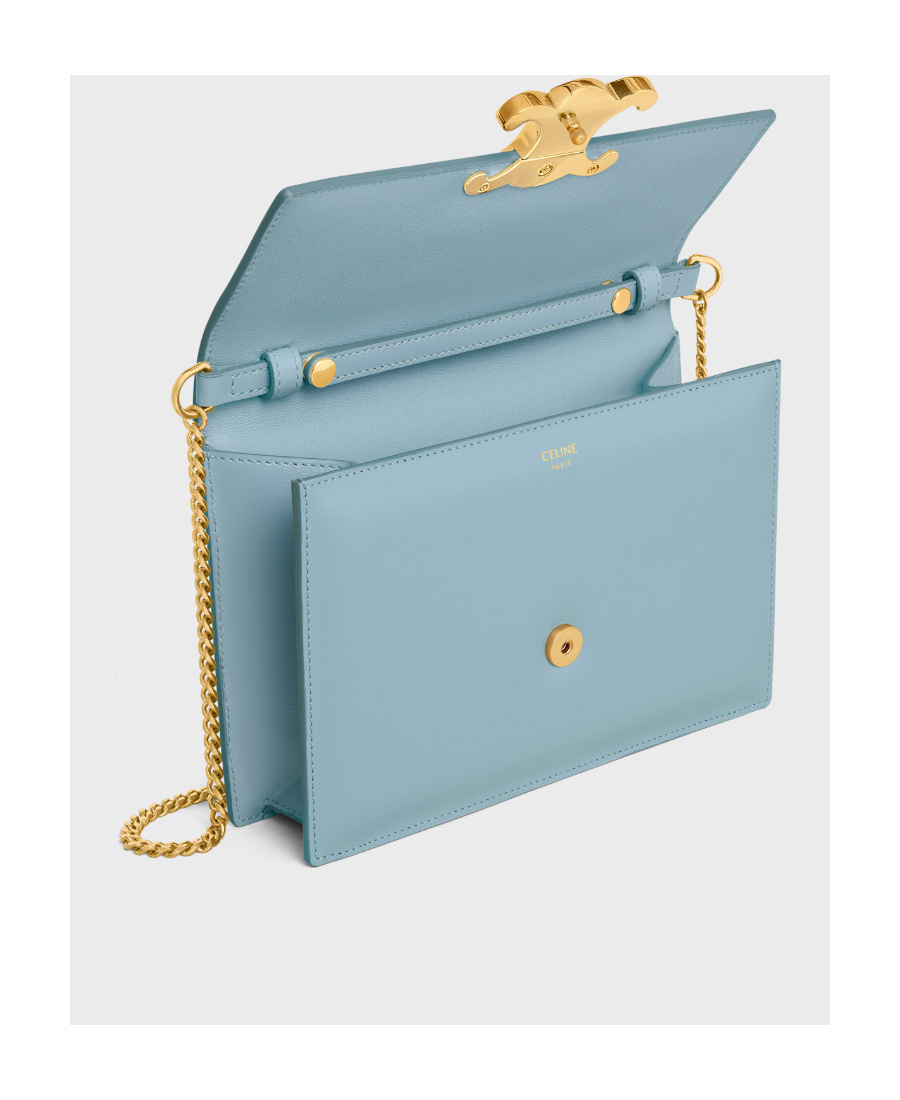 Celine Soir Triomphe Bright Face Handbag In Blue