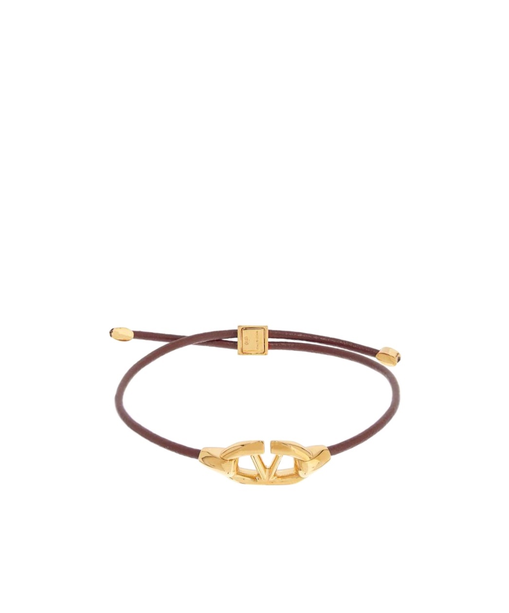 Valentino Leather Vlogo Bracelet 'the Bold In Yellow