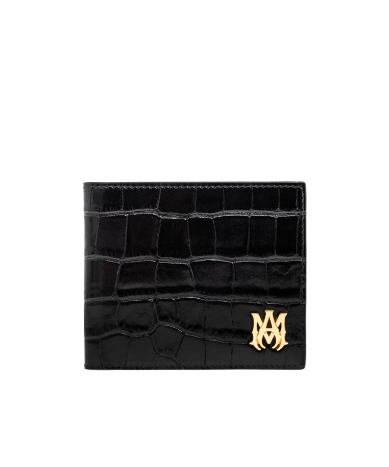 Amiri Crocodile-embossed Wallet In Black