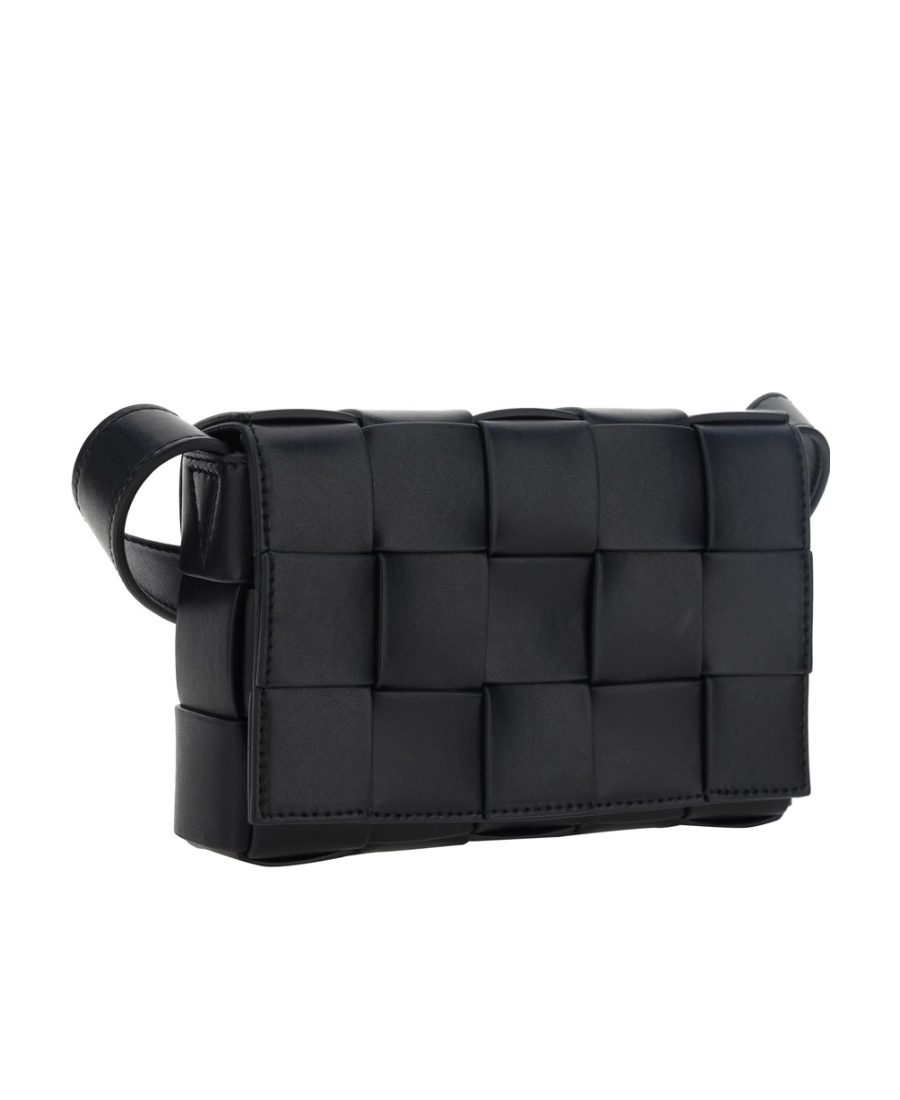 Bottega Veneta Small Cassette Crossbody Bag In Black