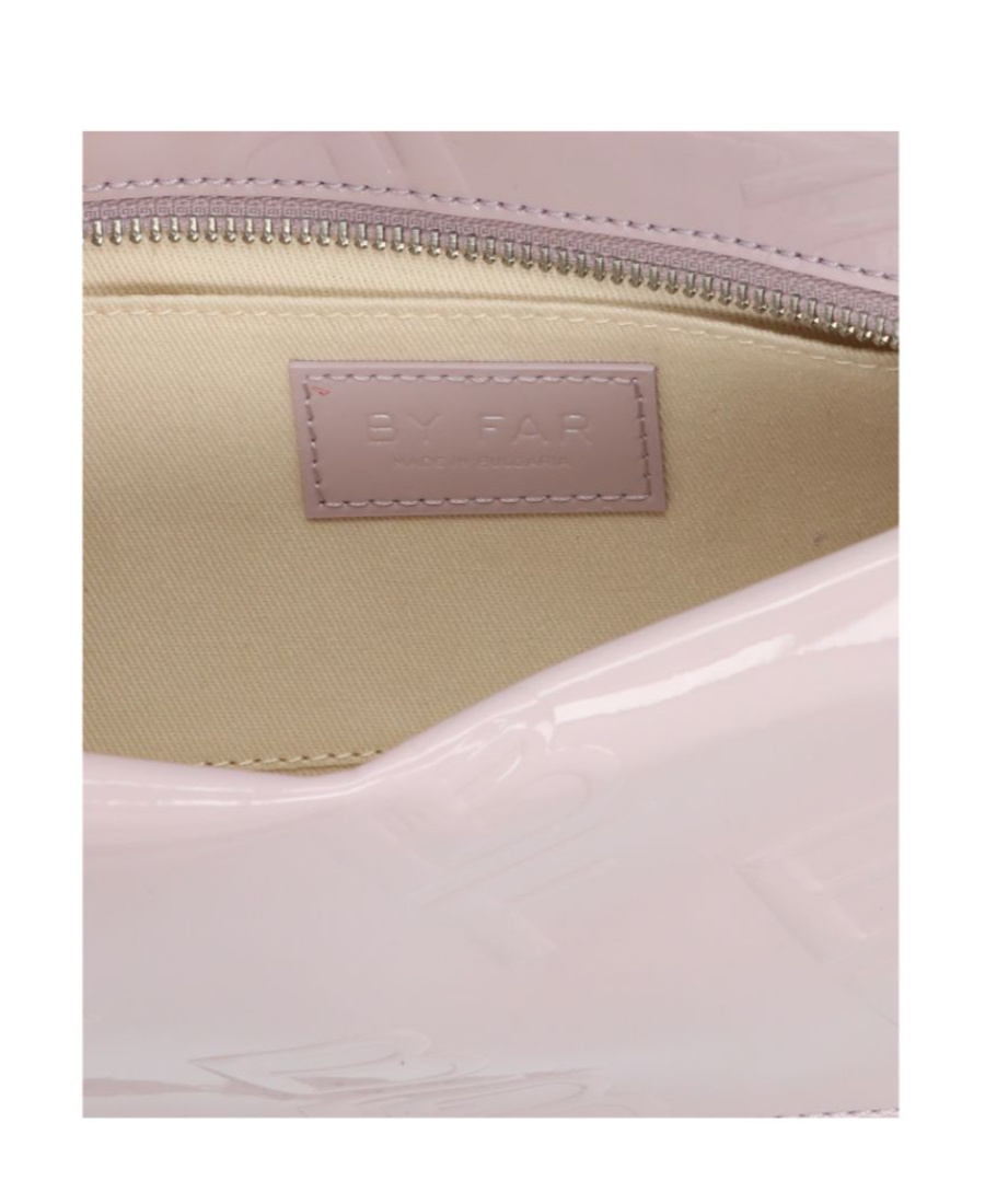 By Far Dulce Logo Embossed Shoulder Bag In Nude