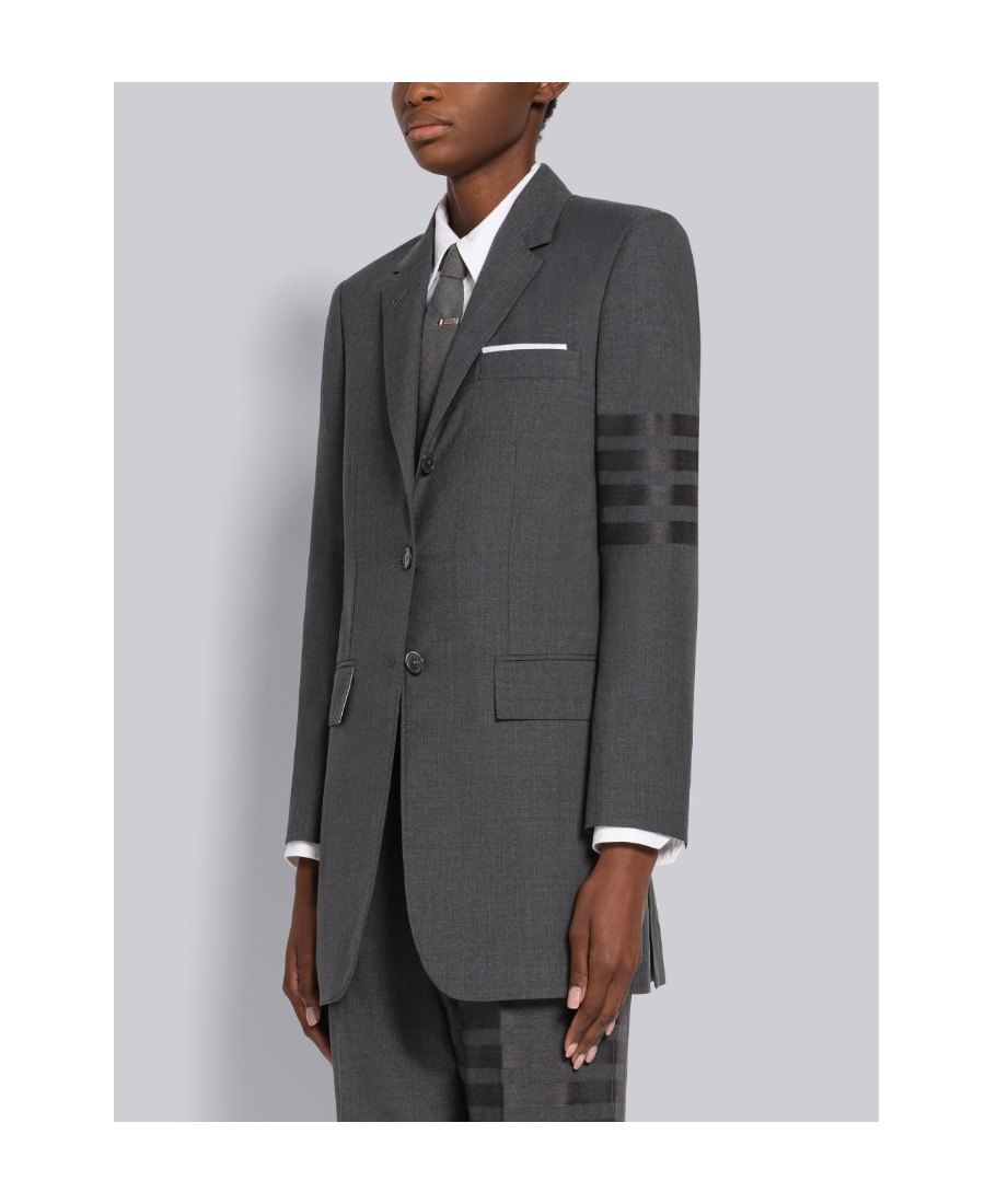 Thom Browne 4-bar Stripe Wool Blazer In Black