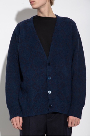 Givenchy Long-sleeved Knitted Cardigan In Black