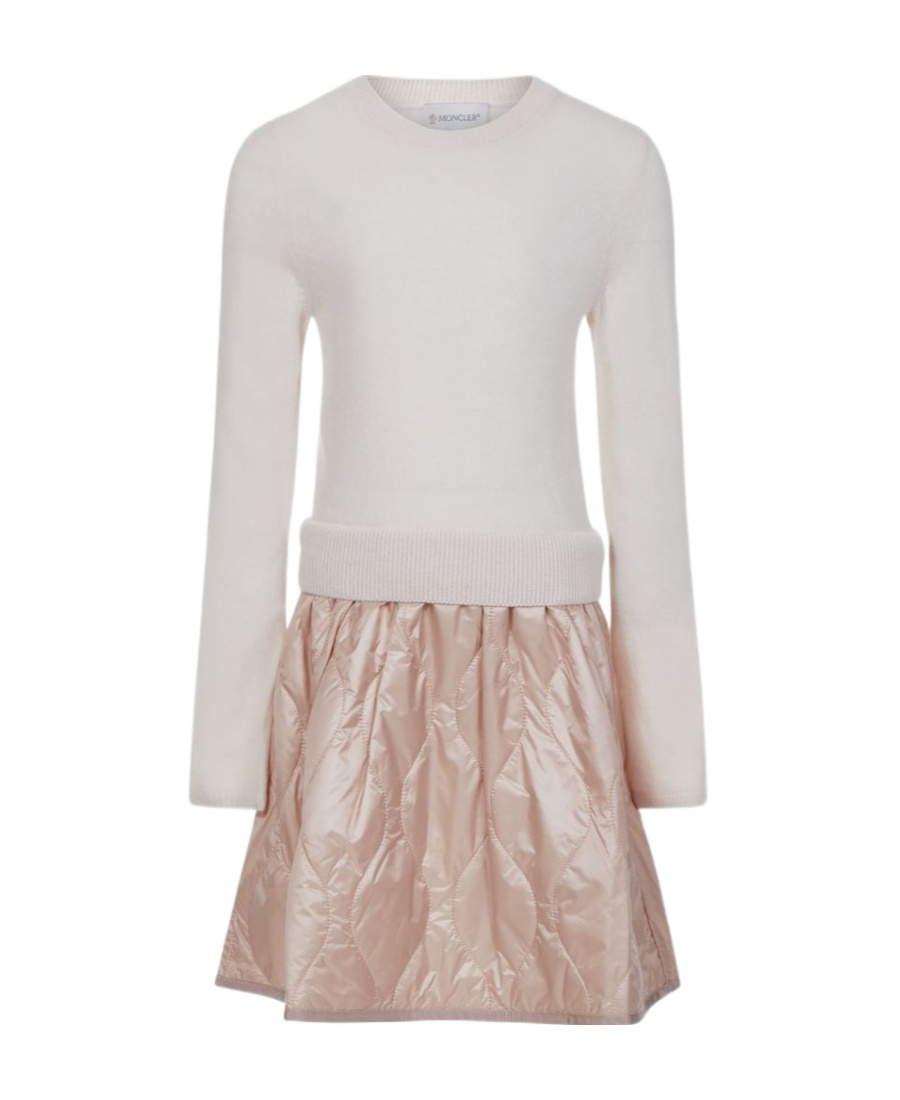 Moncler Long Sleeved Dress In White