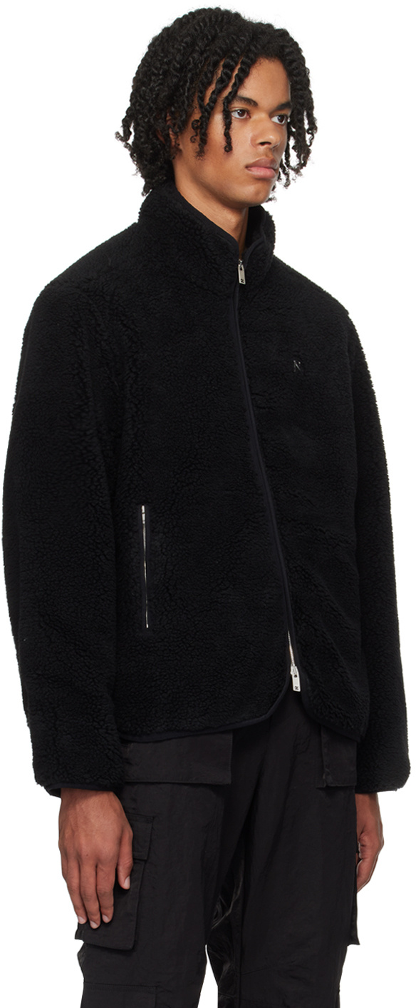 Represent Long-sleeved Zippered Casual Jacket In Black