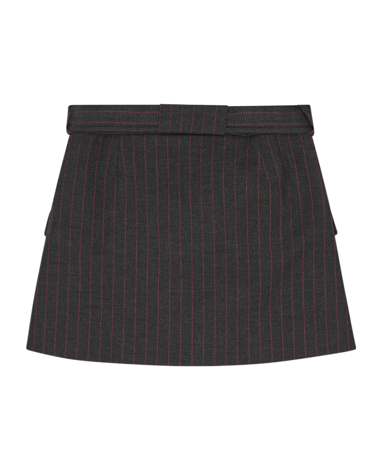 Ganni Black Pinstripe Mini Skirt
