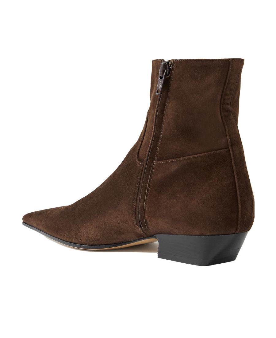KHAITE THE MARFA SUEDE ANKLE BOOTS