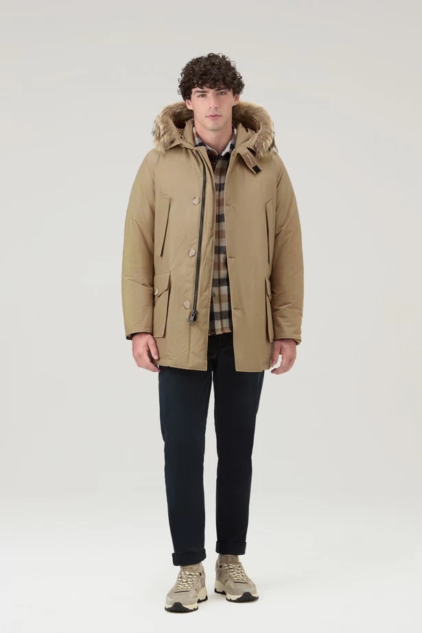 Woolrich Arctic Hooded Parka In Brown