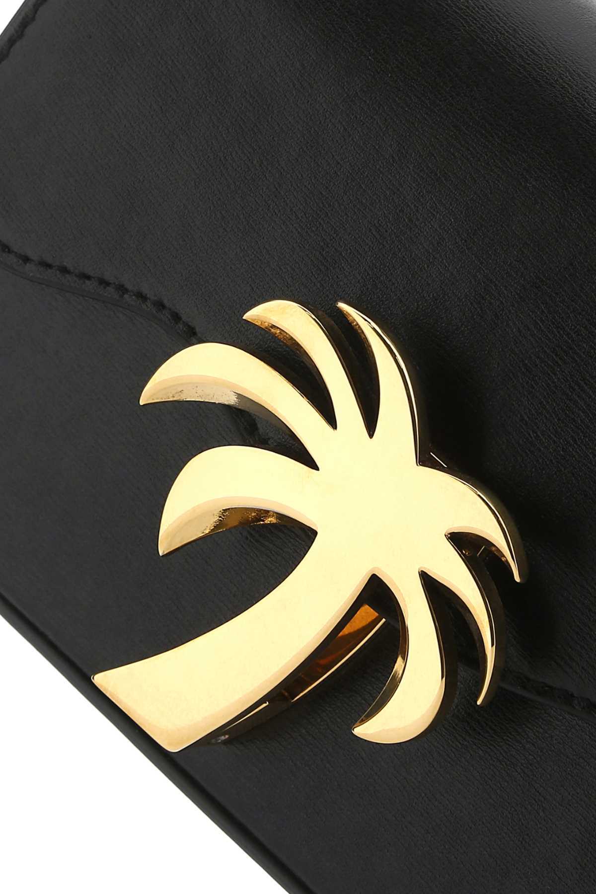 Palm Angels Bridge Crossbody Bag In Smooth Calf Leather In Black