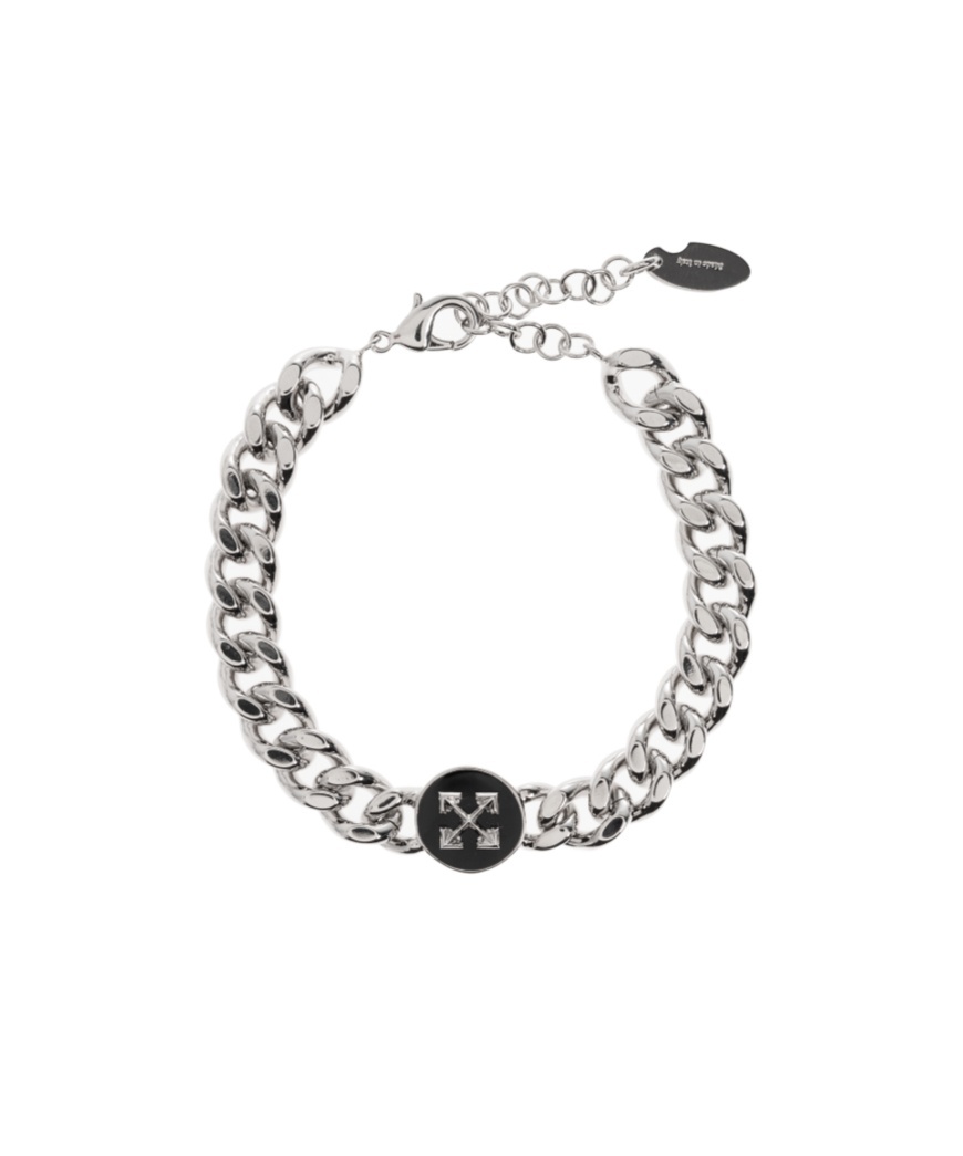 Off-white Arrow Logo Bracelet In Metallic