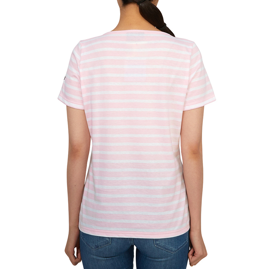 Saint James Striped Short-sleeved T-shirt In Pink