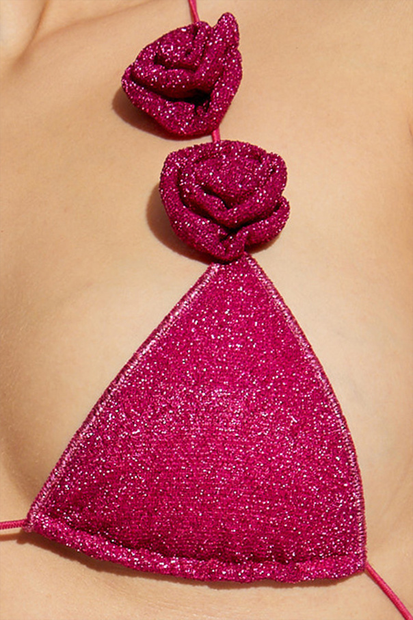 Oseree Roses Microkini In Fuchsia Lurex In Red