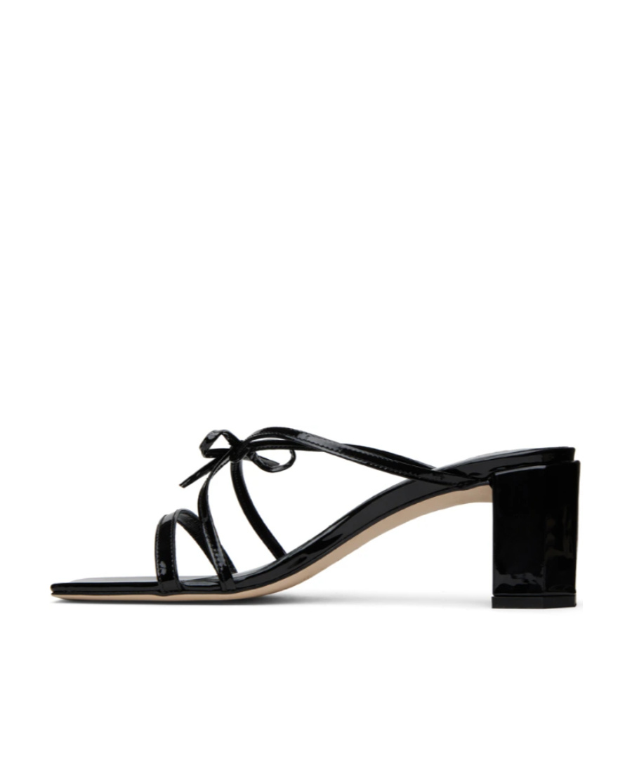 By Far Front-tie 65mm Sandals In Black