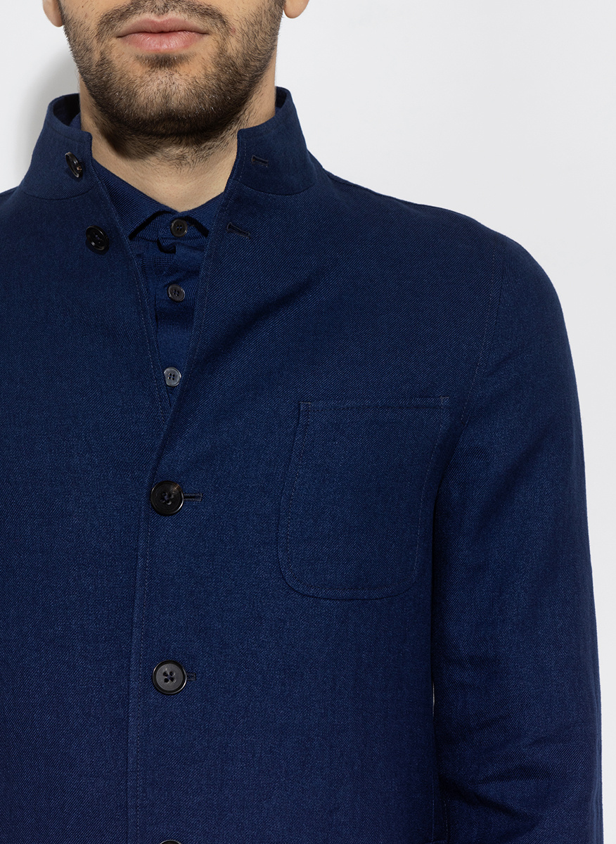 Shop Zegna Long-sleeved Casual Jacket In Black
