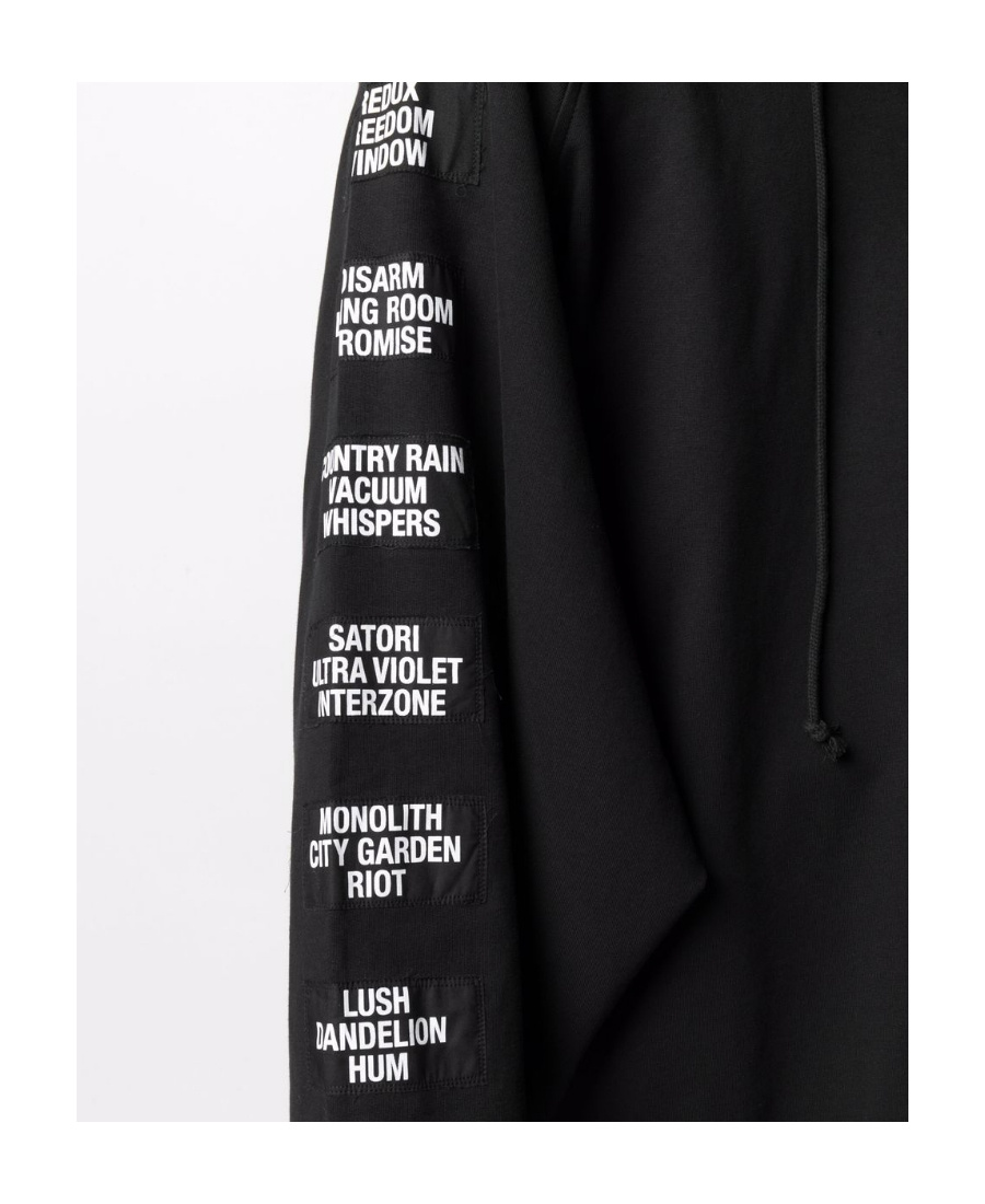 Raf Simons Oversized Patch-embellished Hoodie In Black
