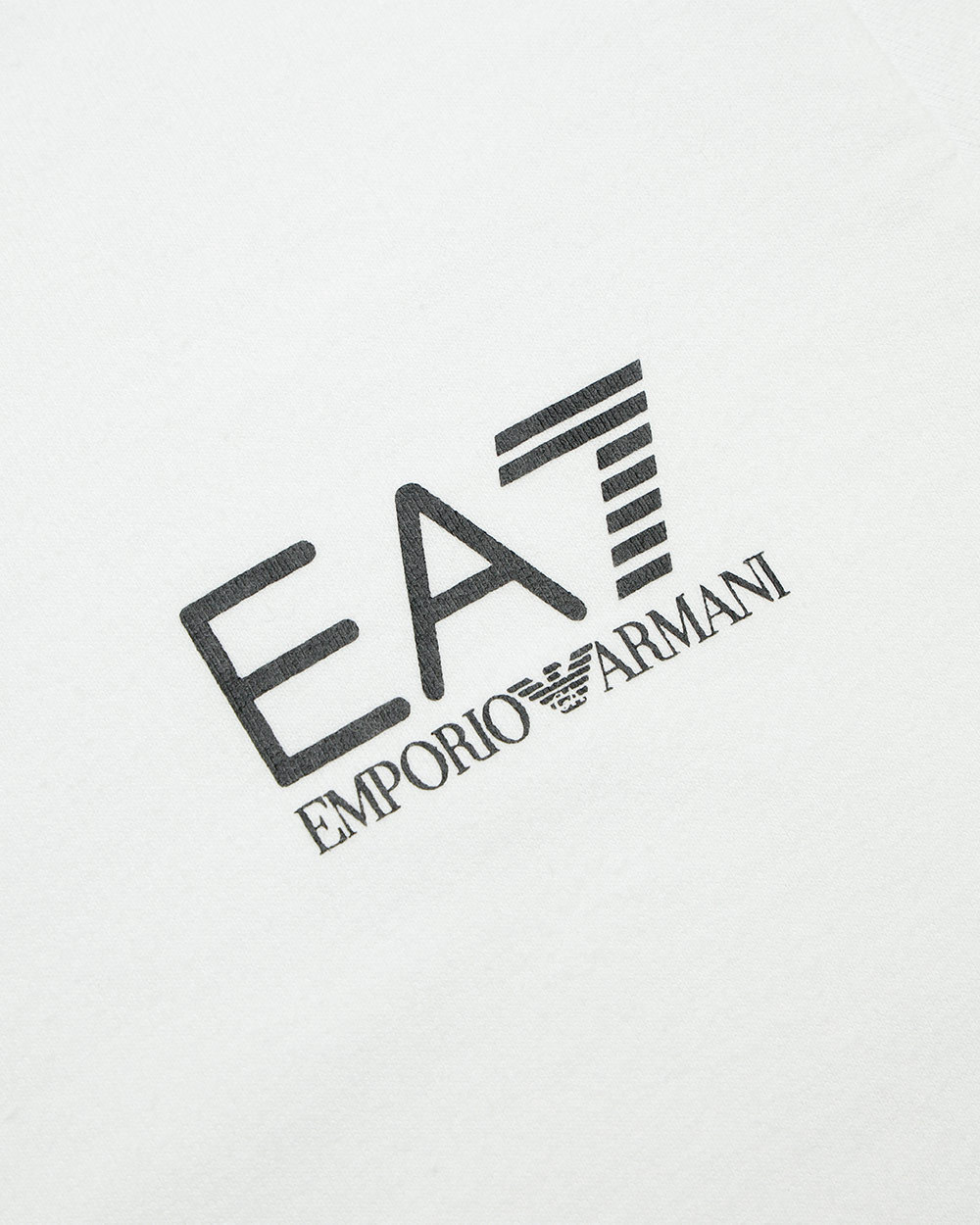 Ea7 Logo Printed Hooded Casual Jacket In White