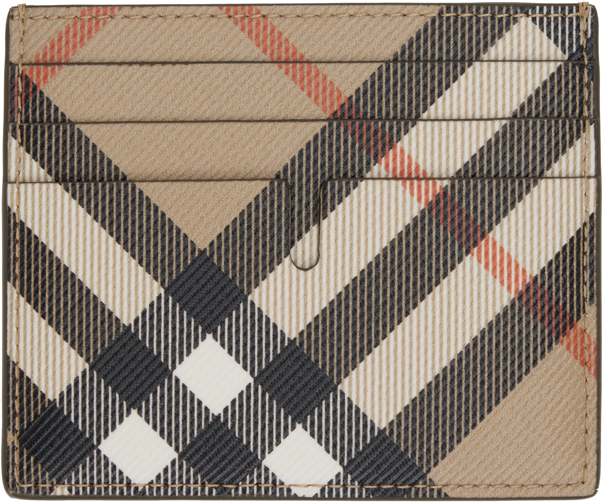 Burberry Beige Ms Tall Sandon Card Holder