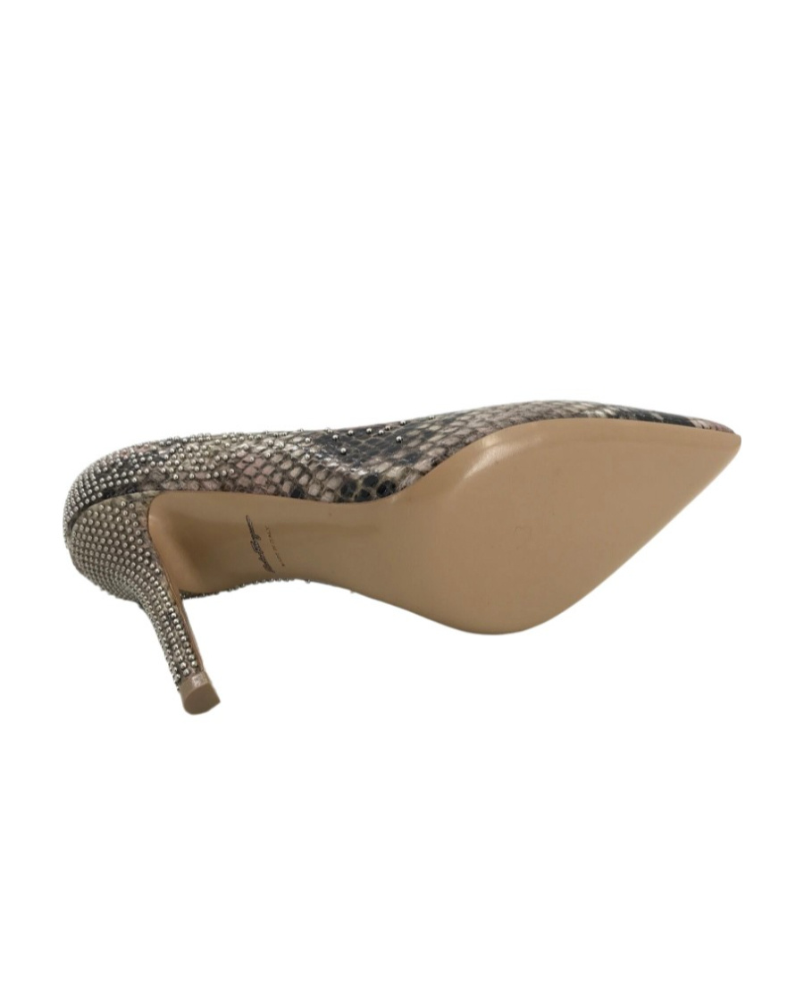 Ferragamo Logo Details High Heels In Brown