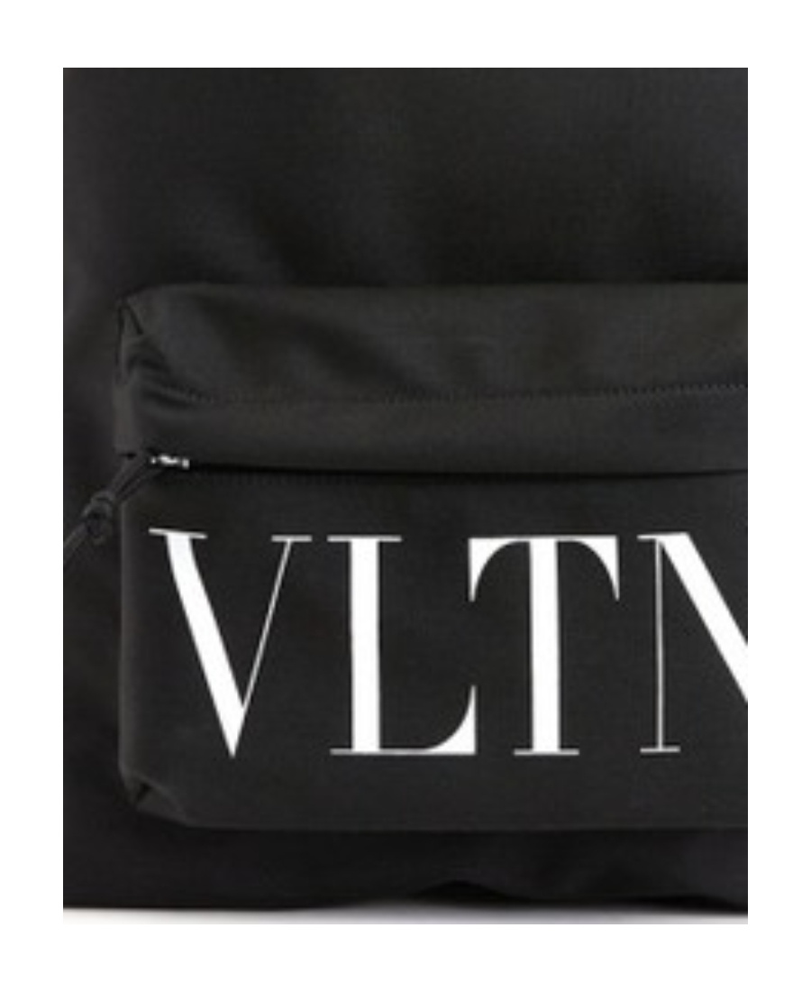 Valentino Vltn Print Backpack In Black