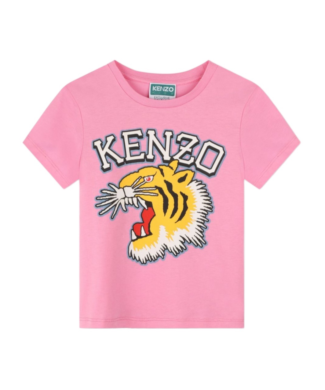Kenzo Tiger-motif Cotton T-shirt In Pink