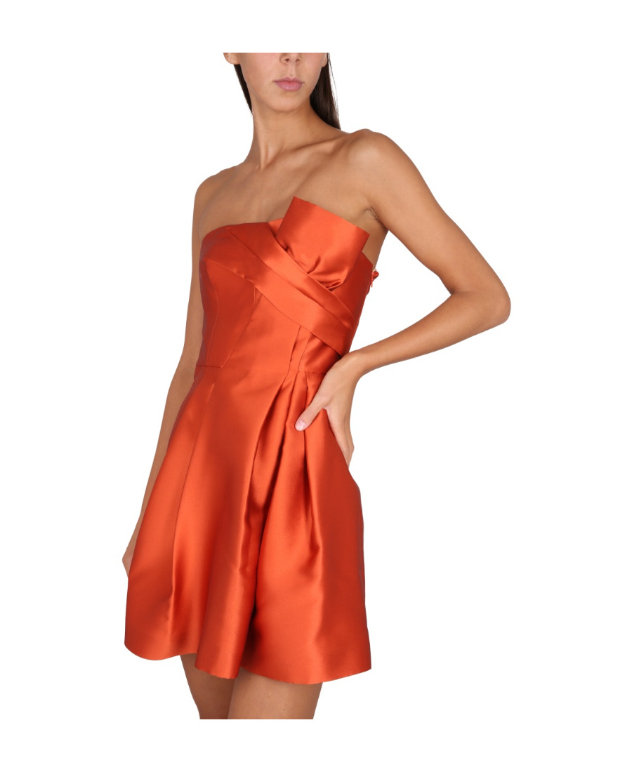 Alberta Ferretti Alberta Ferreti Shouldered Dress. In Orange