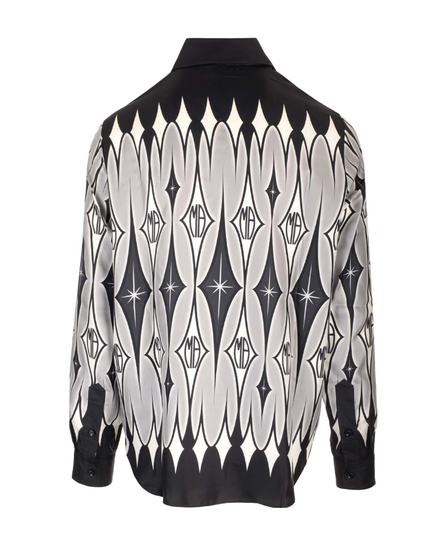 Amiri Argyle-print Silk Shirt In White