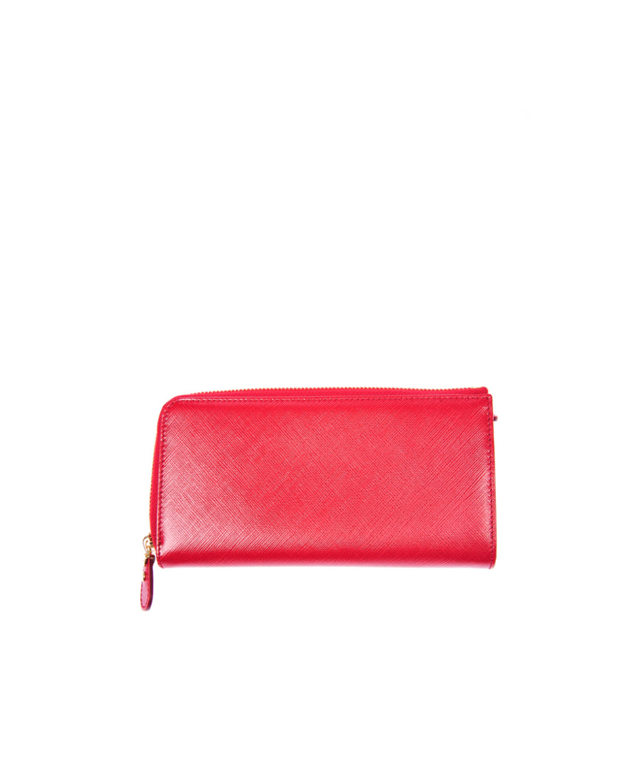 Ferragamo Logo Long Purse In Red