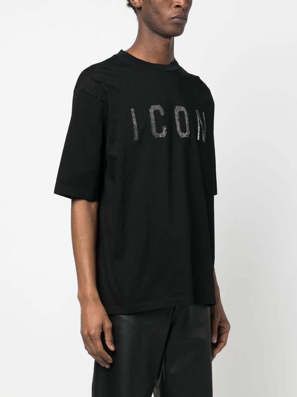 Dsquared2 Black Regular Fit T-shirt With Icon Logo In Black