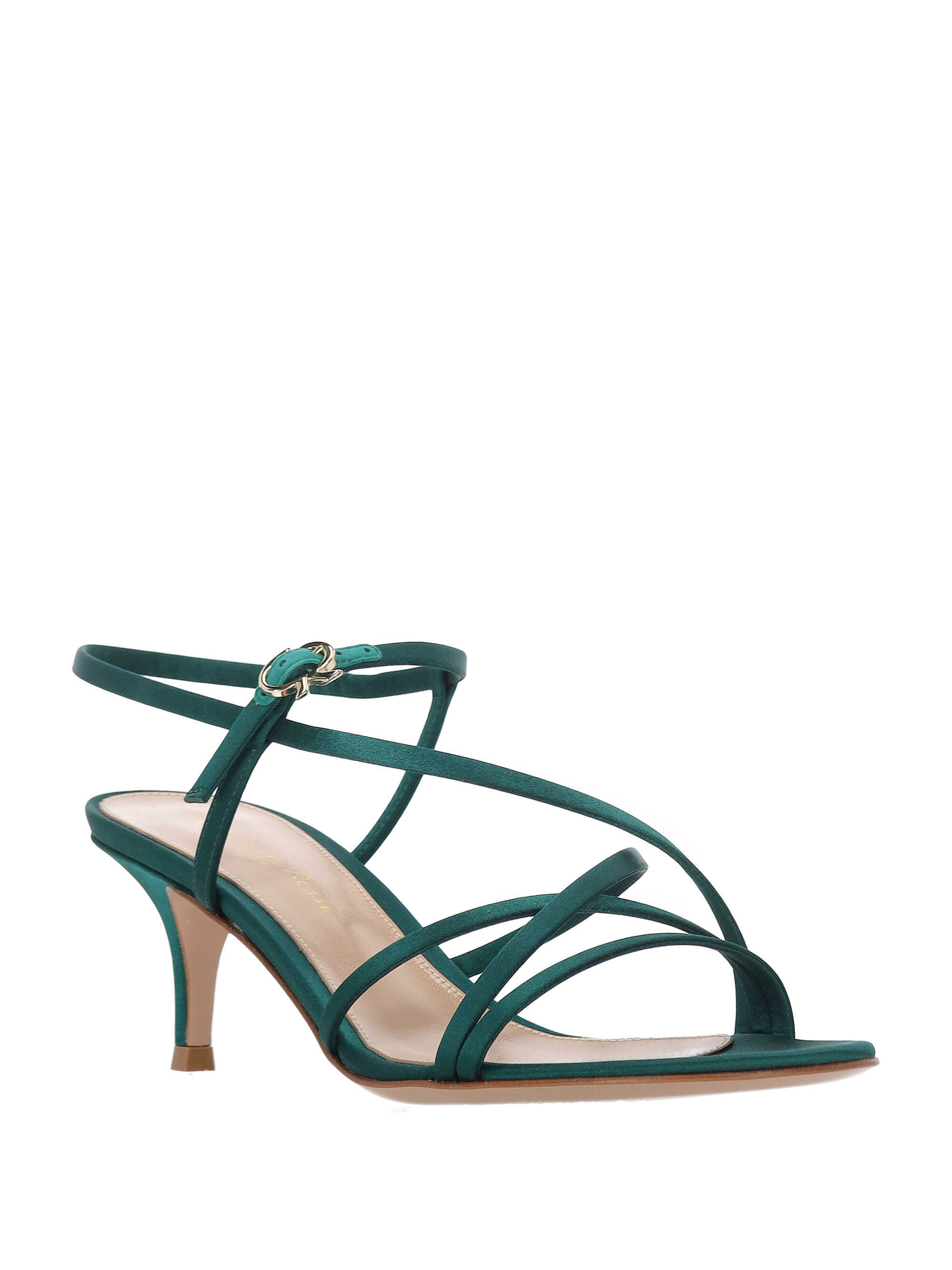 Gianvito Rossi Buckle Detailed Heeled Sandals In Green