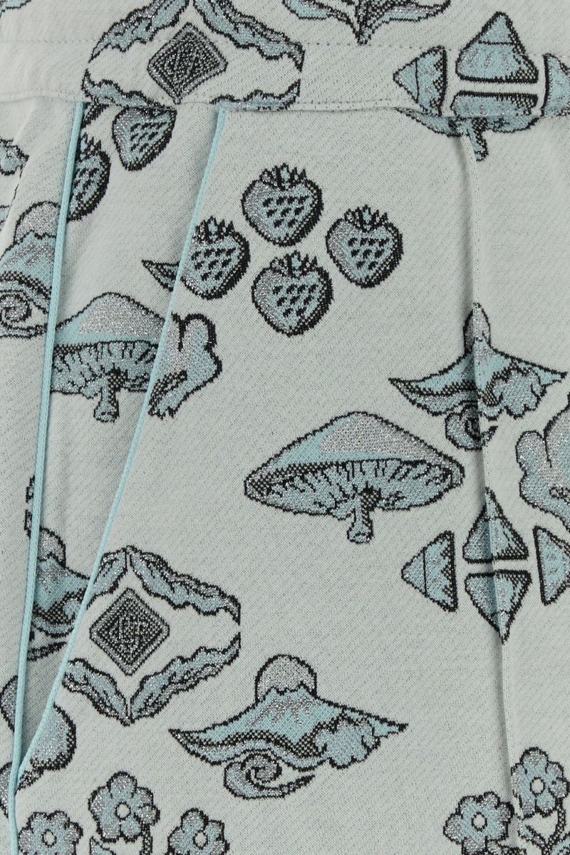 Casablanca Embroidered Stretch Jacquard Bermuda Shorts In Gray