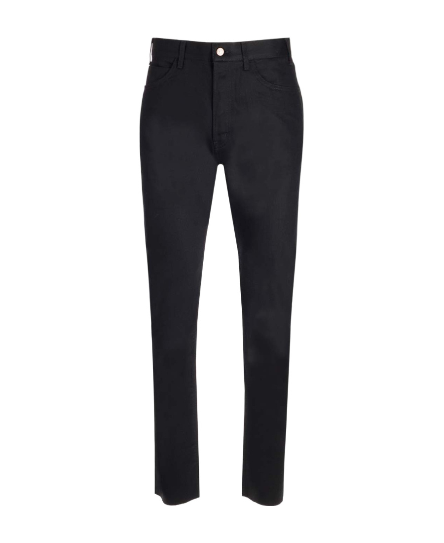 Celine Belt Ring Denim Trousers In Black