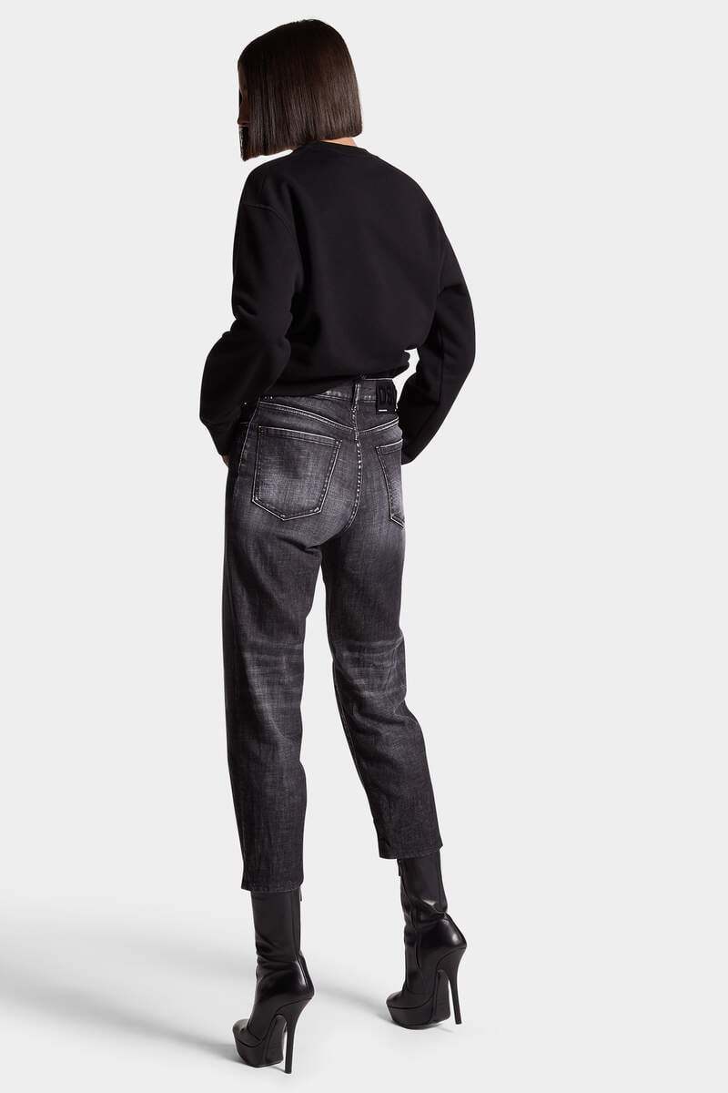 Dsquared2 Straight-leg Jeans With Faded Effect And 5 Pockets In Black