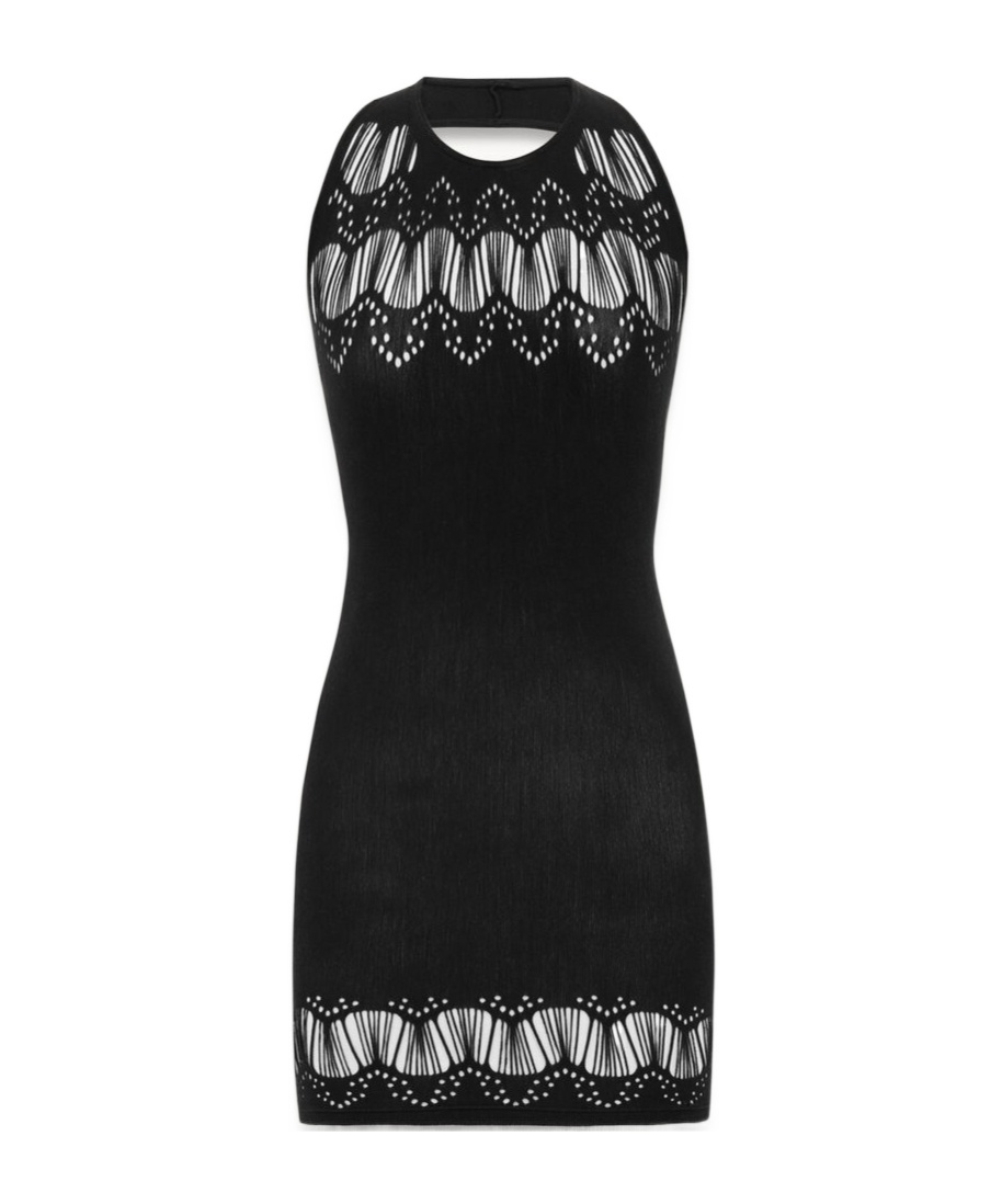 Saint Laurent Mini Jersey Dress In Black